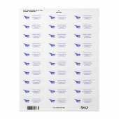 Personalisierte Rücksendeadresse von Blue Bird (Vorne)