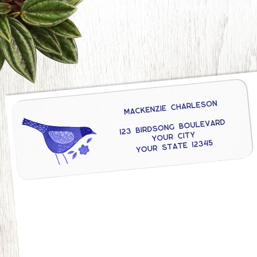 Personalisierte Rücksendeadresse von Blue Bird