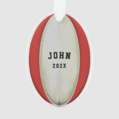 Personalisierte Rugby Collectible Keramik Ornament (Rückseite)