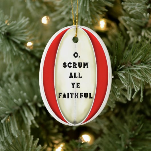 Personalisierte Rugby Gift Keramik Ornament (Baum)