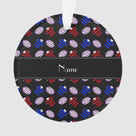 Personalisierte Rugby-Kugeln Ornament (Vorderseite)