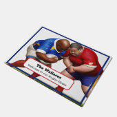 Personalisierte Rugby-Türmatte Fußmatte (Schrägansicht)