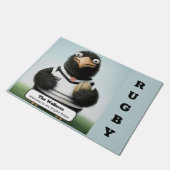 Personalisierte Rugby-Türmatte Fußmatte (Schrägansicht)