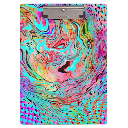Personalisierte Ruhe Abstraktes Fluid Art Klemmbrett (Vorderseite)