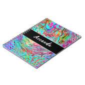 Personalisierte Ruhe Abstraktes Fluid Art Notizblock (Linke Seite)