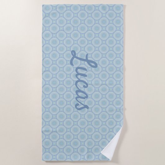 Personalisierte Ruhe Ocean Bubbles Beach Handtuch (Vorderseite)