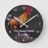 Personalisierte Rumpf-Wanduhr Runde Wanduhr (Vorderseite)