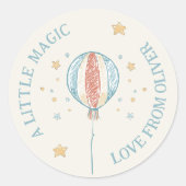 Personalisierte runde Aufkleber Balloon Daydream (Vorderseite)