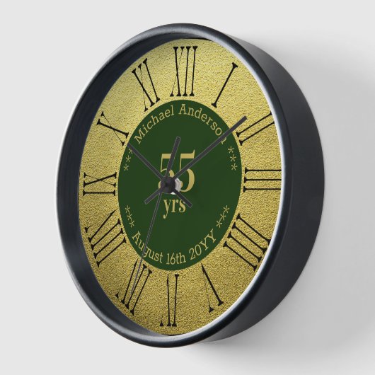 personalisierte Runde zum 55-jährigen Ruhestand od Uhr (Winkel)