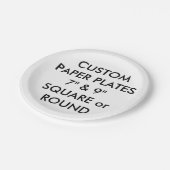 Personalisierte RUNDFUNK-Teller - 7 Zoll klein Pappteller (Schrägansicht)