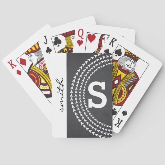 Personalisierte Rundpfeile Spielkarten (Rückseite)