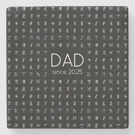 Personalisierte Runensymbole Stone-Untersetzer für Steinuntersetzer (Vorderseite)