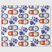 Personalisierte russische Matryoshka-Dollars Geschenkpapier (Flach)
