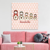 Personalisierte russische Puppe Matryoshka Canvas  Leinwanddruck (Insitu (Wohnzimmer))