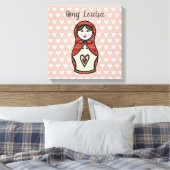 Personalisierte Russische Puppe Matryoshka Leinwan Leinwanddruck (Insitu (Schlafzimmer))