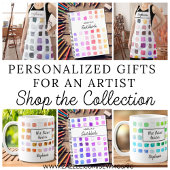 Personalisierte Rust Watercolor Artist Schürze