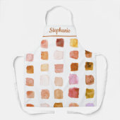 Personalisierte Rust Watercolor Artist Schürze (Vorderseite)