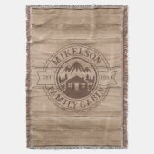 Personalisierte Rustikal-Holzhütte Decke (Vorderseite Vertikal)