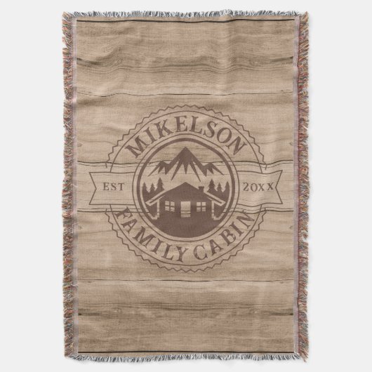 Personalisierte Rustikal-Holzhütte Decke (Vorderseite Vertikal)