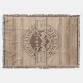 Personalisierte Rustikal-Holzhütte Decke (Vorderseite)