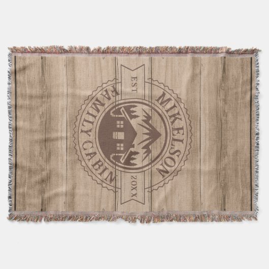 Personalisierte Rustikal-Holzhütte Decke (Vorderseite)