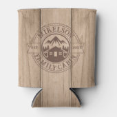 Personalisierte Rustikal-Holzhütte Dosenkühler (Vorderseite)