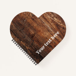 Personalisierte Rustikale Altholzrezeptorenwickler Notizblock