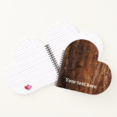 Personalisierte Rustikale Altholzrezeptorenwickler Notizblock (Innenseite)