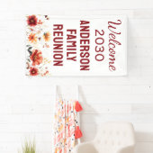 Personalisierte rustikale Blumenfamilientreffen Be Banner (Insitu)