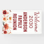 Personalisierte rustikale Blumenfamilientreffen Be Banner (Horizontal)