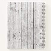 Personalisierte Rustikale Blumenmason Jar Holzreze Notizblock (Rückseite)