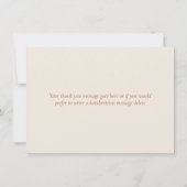 Personalisierte Rustikale Blumenschrift Dankeskarte (Rückseite)