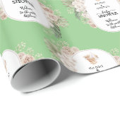 Personalisierte rustikale Boho Minimalistisch Baby Geschenkpapier (Rolleneckpunkt)