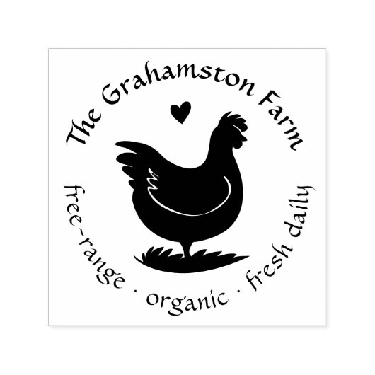 Personalisierte rustikale Eierkarton Briefmarke He Permastempel (Design)