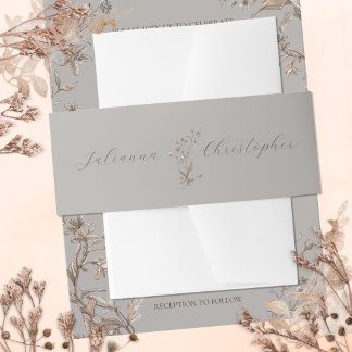 Personalisierte Rustikale Elegante Wildblumen Hoch Einladungsbanderole