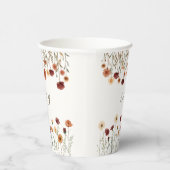 Personalisierte Rustikale Fall Floral Hochzeitspap Pappbecher (Rechts)