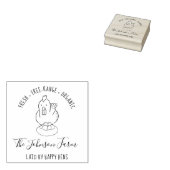 Personalisierte Rustikale Familieneifarm Gummistempel (Stempel)