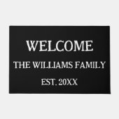 Personalisierte rustikale Familienname Monogramm D Fußmatte (Vorderseite)