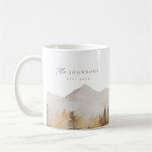 Personalisierte rustikale Familienname Tasse Est T (Links)