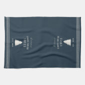 Personalisierte Rustikale Ferienfarm Frische Bäume Geschirrtuch (Horizontal)