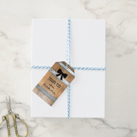 Personalisierte rustikale Geschenkanhänger mit Sch (Mit Garn)