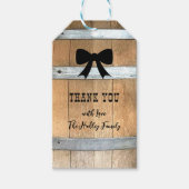 Personalisierte rustikale Geschenketiketts mit Bow Geschenkanhänger (Vorderseite)