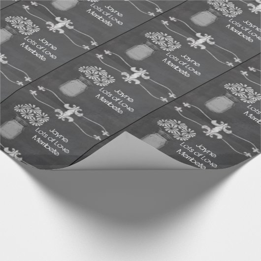 Personalisierte Rustikale Glaskerzenverpackung Geschenkpapier (Ecke)