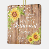 Personalisierte Rustikale glückliche Altersversorg Keramikornament (Links)