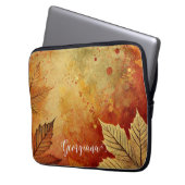 Personalisierte rustikale Goldene Autumnal Laptopschutzhülle (Vorderseite Links)