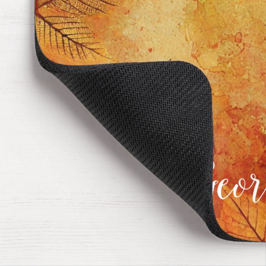 Personalisierte rustikale Goldene Autumnal Mousepad (Ecke)