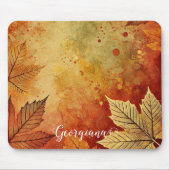 Personalisierte rustikale Goldene Autumnal Mousepad (Vorne)