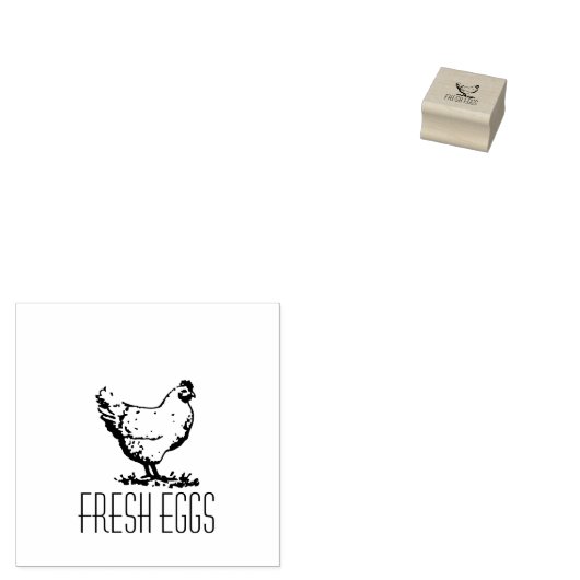 Personalisierte Rustikale Hennenbezeichnung Ei Lie Gummistempel (Stempel)