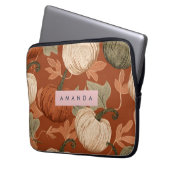 Personalisierte rustikale Herbst-Pumpkin-Ernte Laptopschutzhülle (Vorderseite Links)