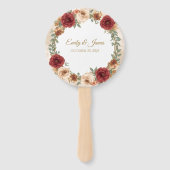 Personalisierte Rustikale Herbstblumenfans Fächer (Vorderseite)